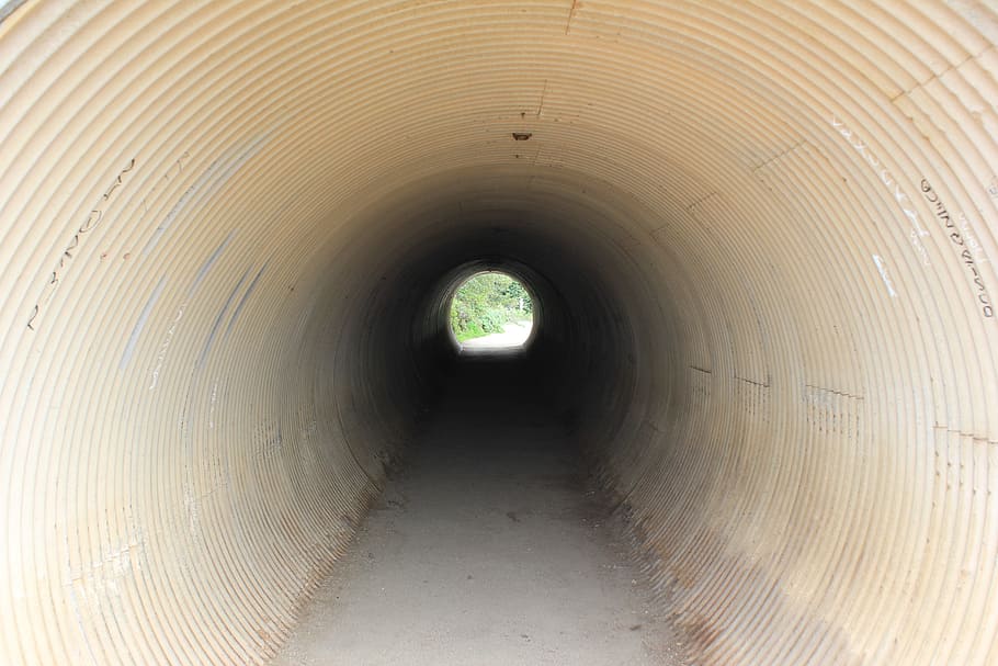 Tunnel, Circle, Drain Pipe, Corridor, indoors, pipe - tube HD wallpaper