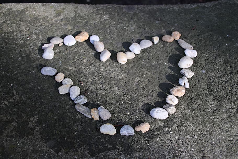 heart, stone, high angle view, large group of objects, land HD wallpaper