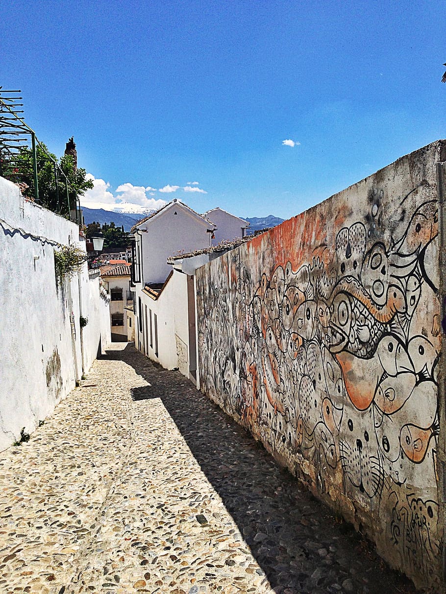 granada, spain, cities, graffiti, europe, art, architecture HD wallpaper