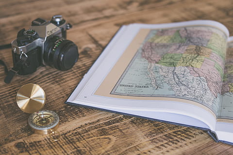 compass with map on table, black MILC and compass, Never stop HD wallpaper