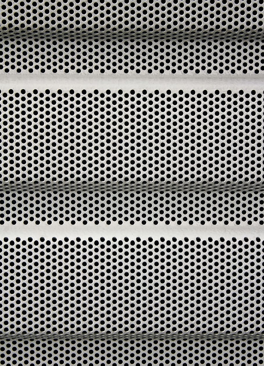 white steel frame, Perforated, Sheet, Holes, Pattern, perforated sheet
