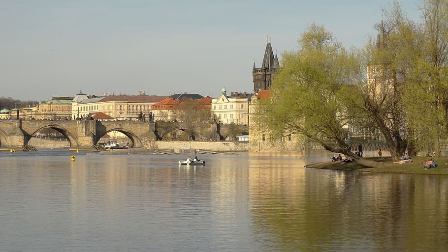 Prague, Vltava, Czech, River, architecture, built structure, HD wallpaper
