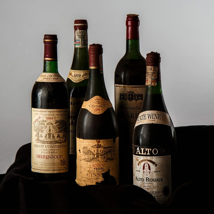 several assorted wine bottles, Red Wine, Wine, Bottle, Dust HD wallpaper