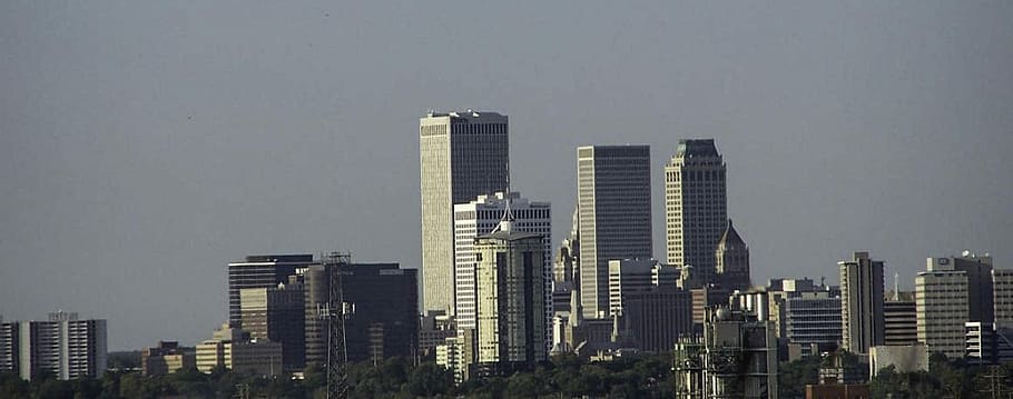 The Tulsa skyline as viewed from Turkey Mountain in Oklahoma, HD wallpaper