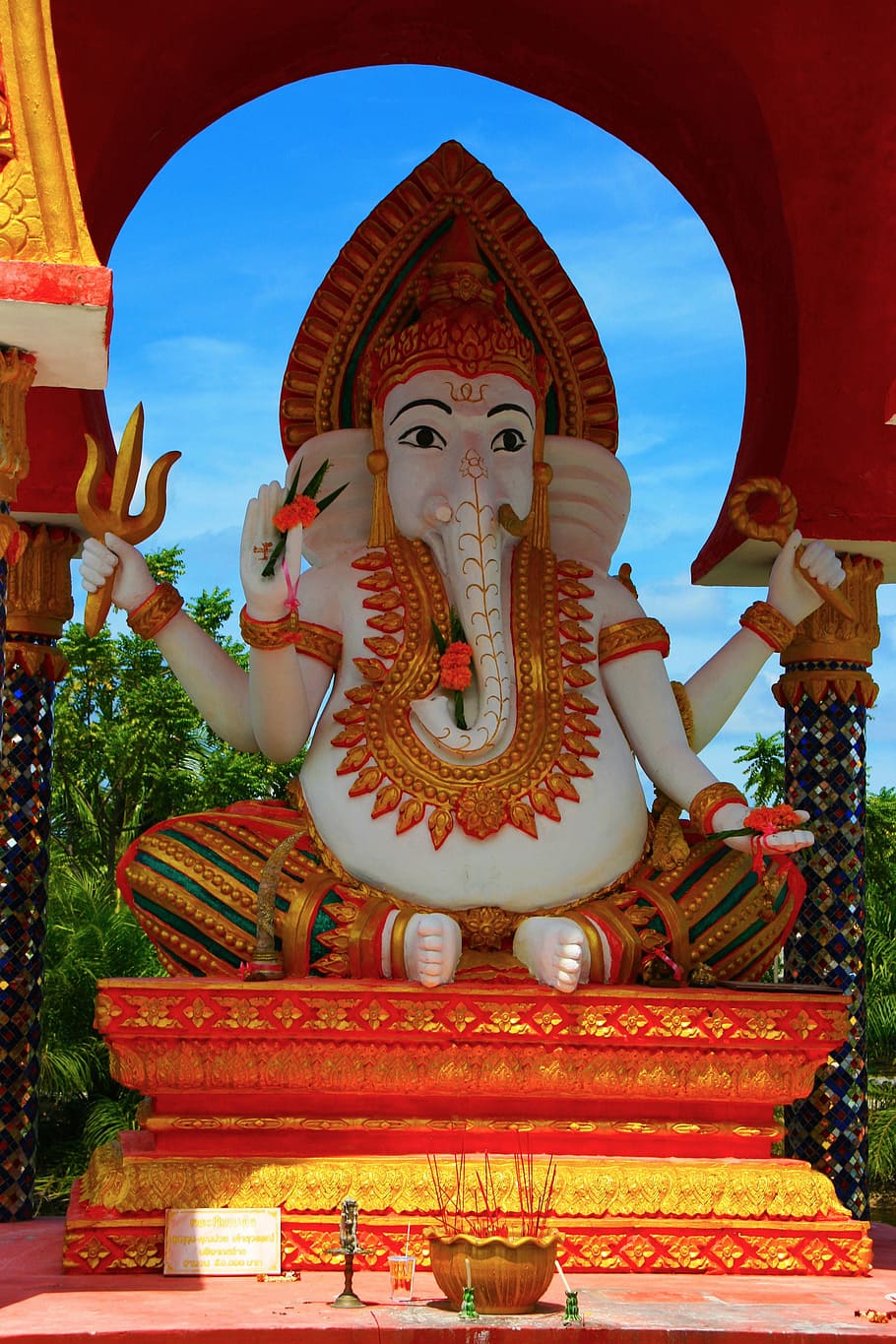 Ganesha statue, elephant god, hindu, culture, hinduism, religion