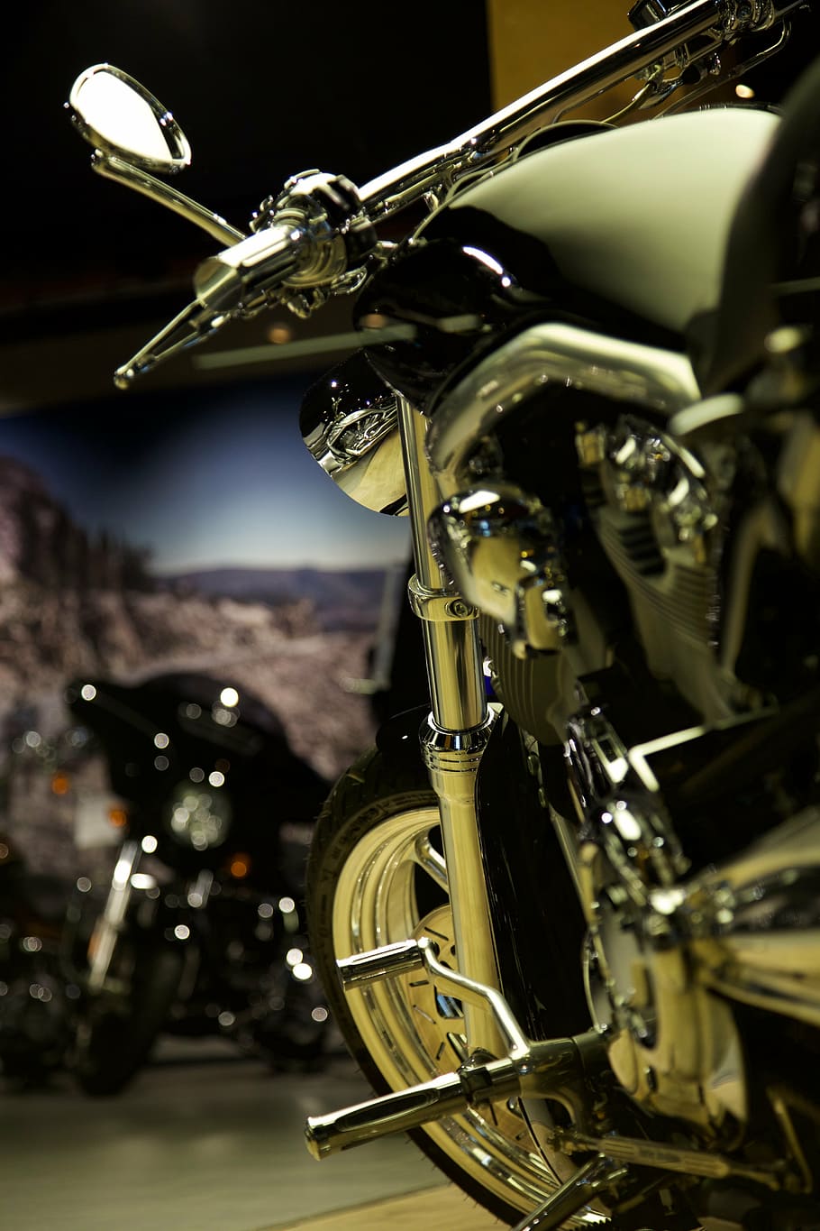 motorcycle, gloss, harley davidson, customized, transportation HD wallpaper
