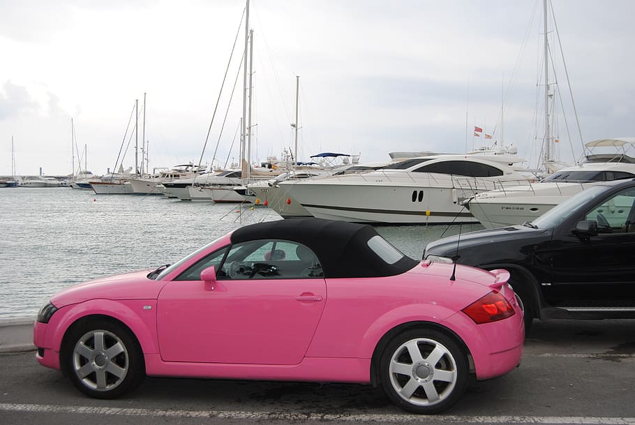 Audi, Car, rosa, transportation, travel, day, no people, nautical vessel HD wallpaper
