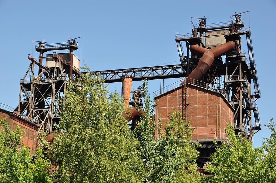 industrial plant, old, ruhr area, duisburg, landscape park, HD wallpaper