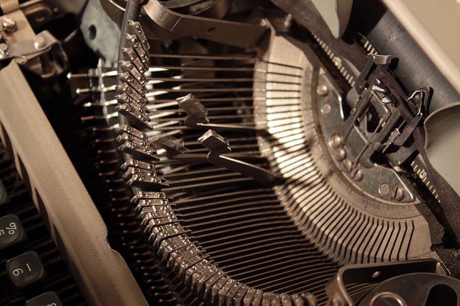 typewriter, typebars, manual, antique, old, relic, remington HD wallpaper