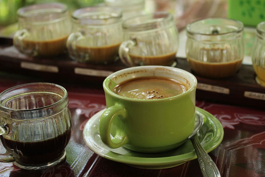 coffee, black, coffee beans, green, cup, holiday, relaxation HD wallpaper