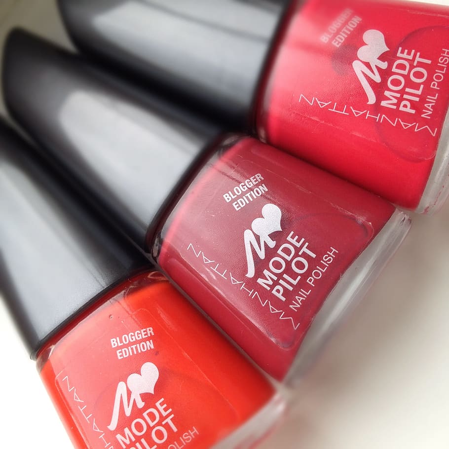 Nail Varnish, Fingernails, red, pink color, close-up, no people HD wallpaper