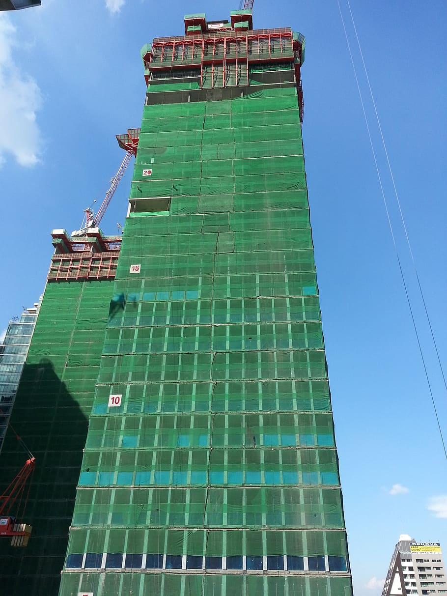 construction, building, site view, bangkok, architecture, built structure HD wallpaper