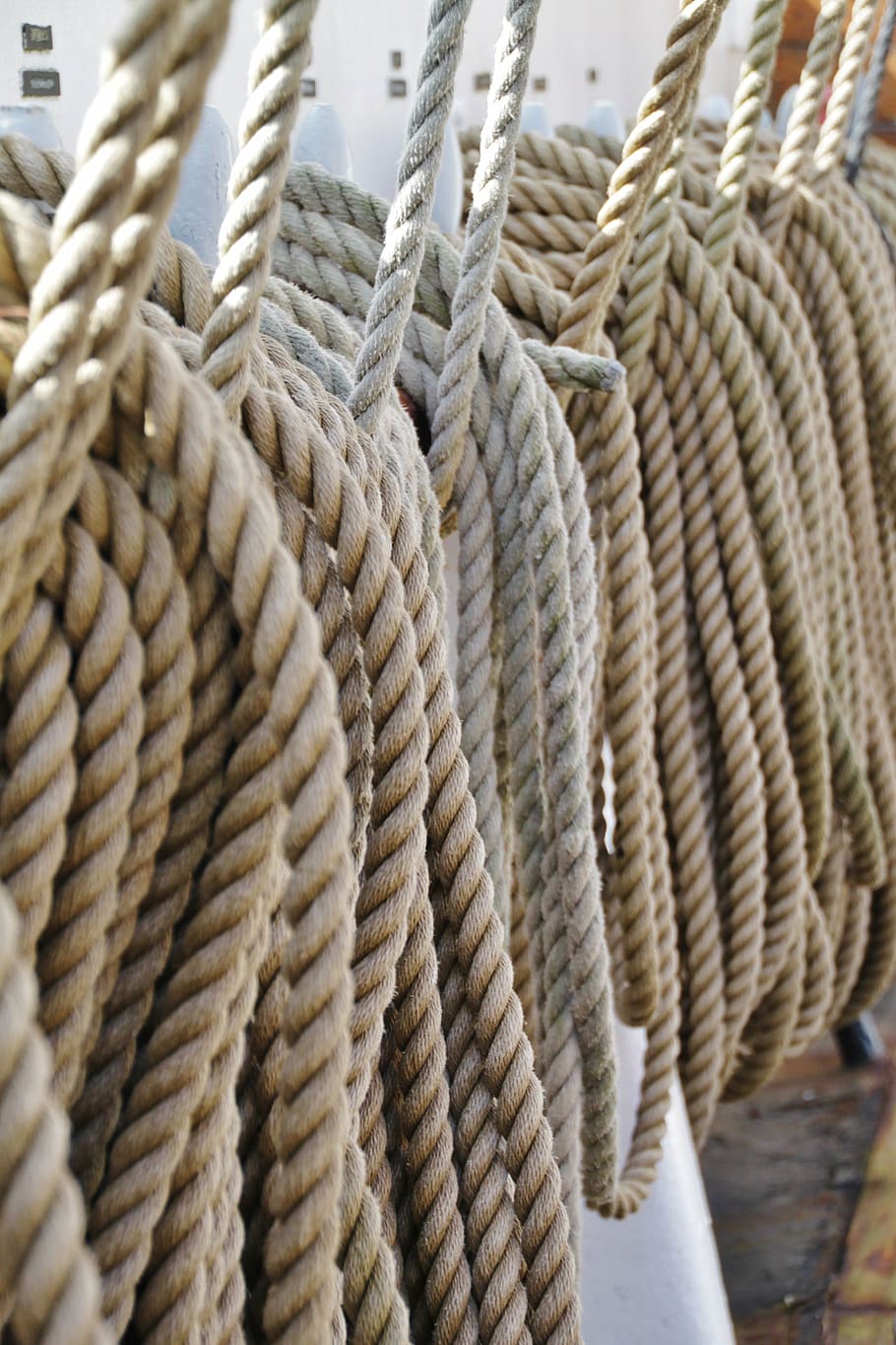 ropes, cordage, twisted ropes, strand, knitting, thaw, leash, HD wallpaper