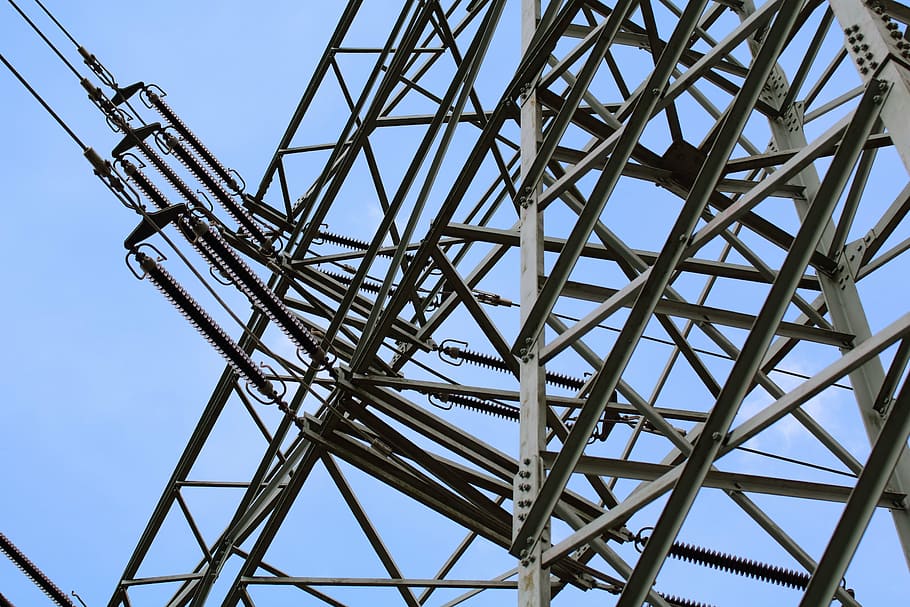 strommast, current, wires, power line, electricity, high voltage HD wallpaper