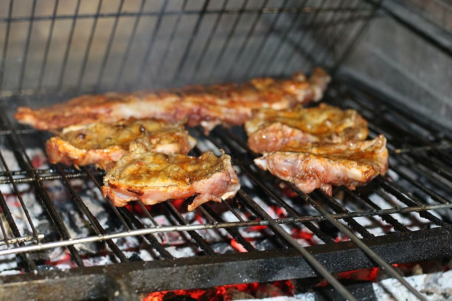 meat, barbecue, grill, barbecue grill, food, grilled, preparation HD wallpaper