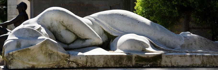 grave, stone, statue, graveyard, cemetery, death, memorial HD wallpaper