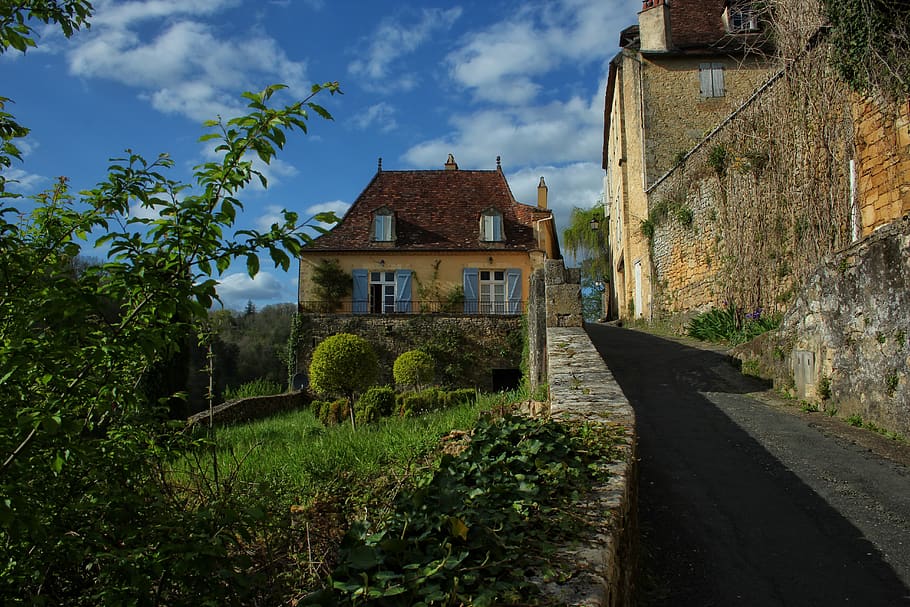 limeuil, dordogne, périgord, france, house, aquitaine, old village, HD wallpaper
