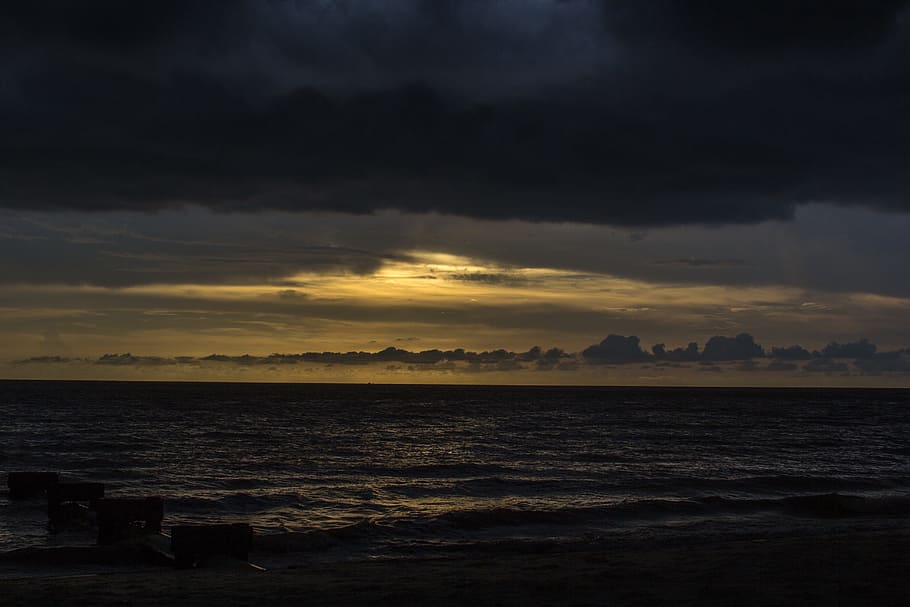 Sunset, Landscape, Du, Nature, sky, evening, outdoors, sea HD wallpaper