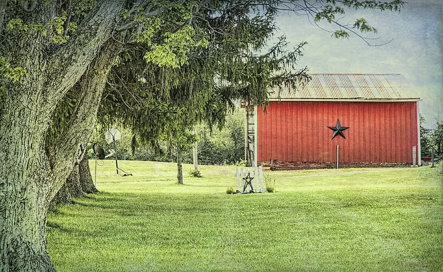 barn, rustic, barns, ohio, digital art, rural, scenic, country HD wallpaper