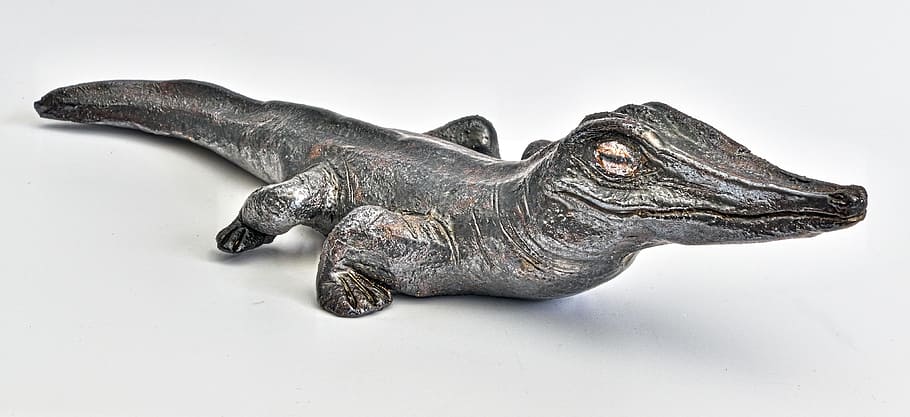 crocodile, reptile, figure, ceramic, weel, deco, decoration HD wallpaper