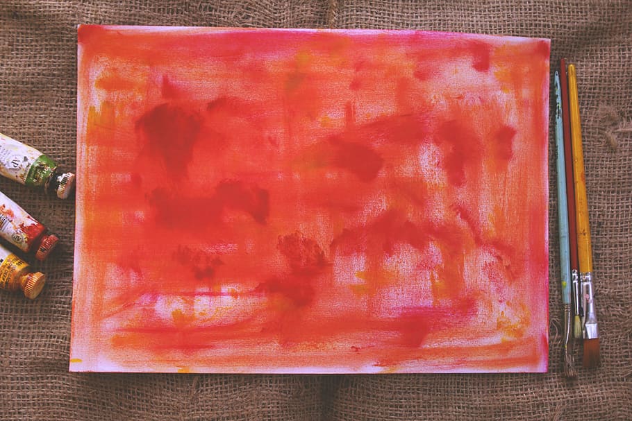 bright, paint, colour, pink, brushes, artist, food, directly above HD wallpaper