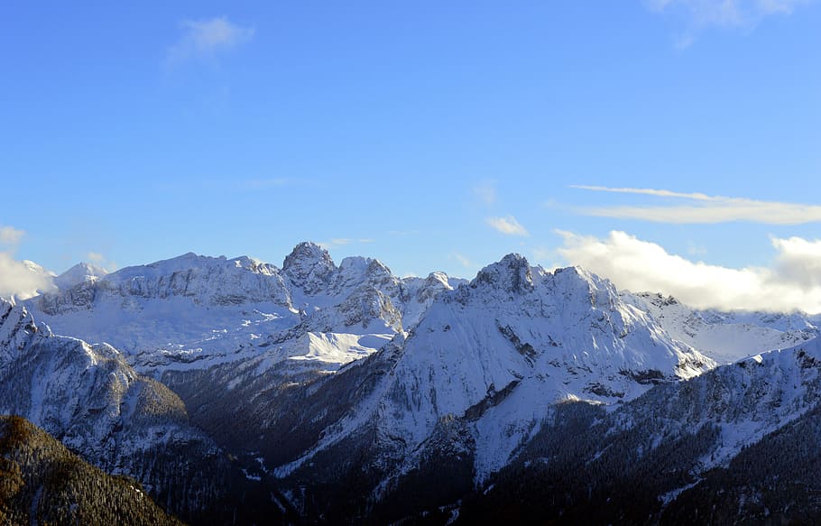 mountains, alpine, nature, dolomites, high mountains, mood HD wallpaper