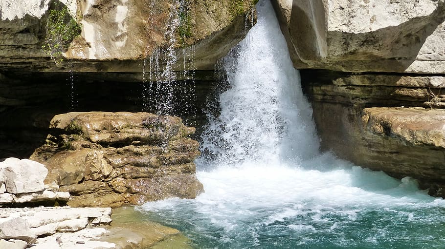 Landscape, Cascade, Water, Nature, waterfall, river, rock - Object HD wallpaper