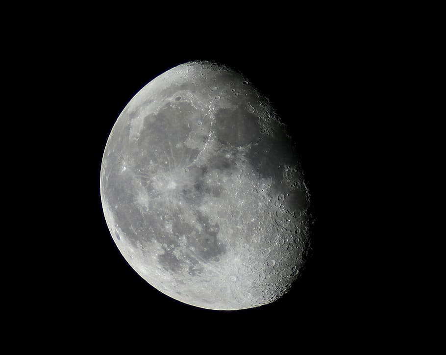 photo of moon, night, sky, astronomy, space, moonlight, universe HD wallpaper