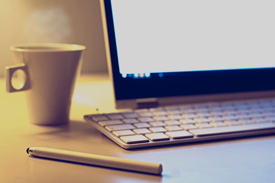 laptop, computer, technology, electronics, table, work, desk HD wallpaper