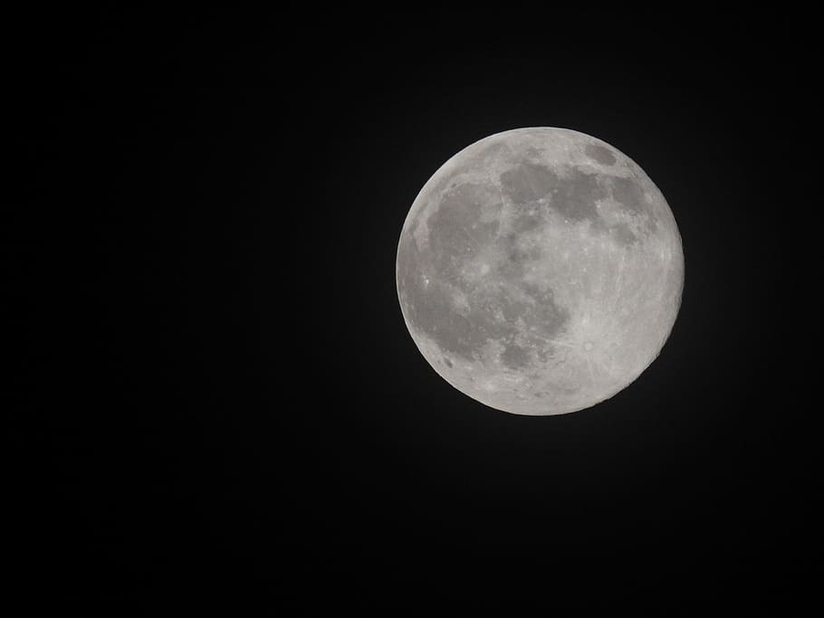 moon, blackandwhite, night, sky, space, design, phone, camera HD wallpaper