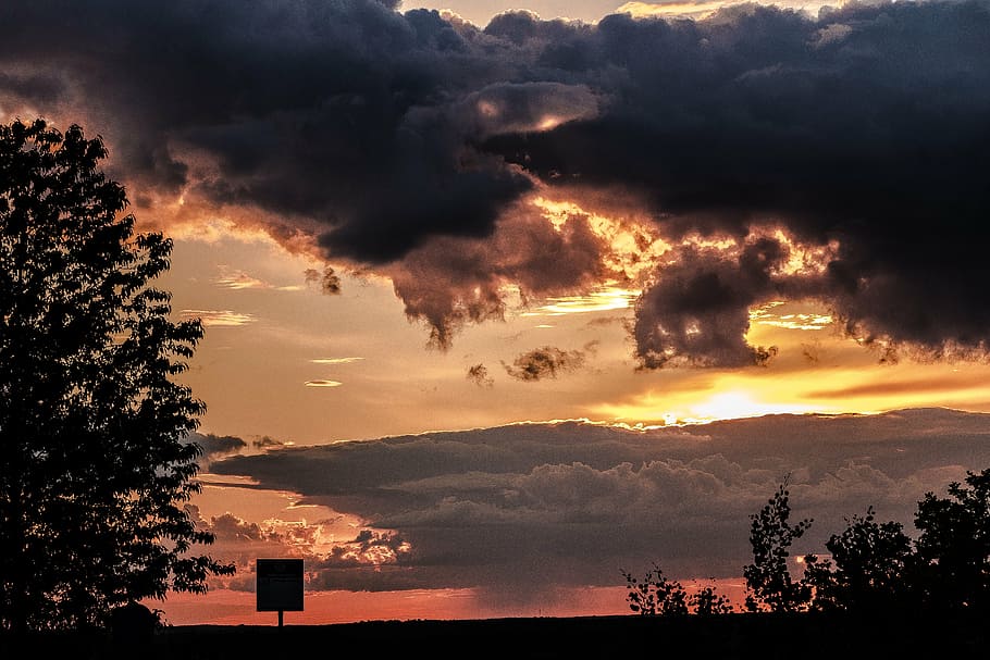 west, sun, sunset, the sun, sky, evening, clouds, light, twilight HD wallpaper