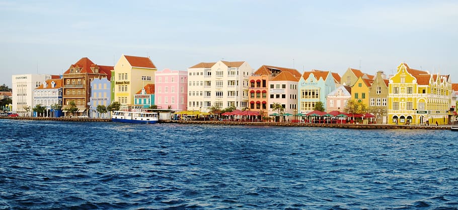 Willemstad, Punda, Sint, sint annabaai, curacao, abc islands, HD wallpaper