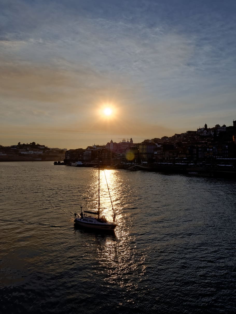 porto, douro, sunset, boot, portugal, old town, historically, HD wallpaper