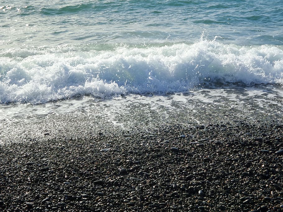 Sea, Wave, Blue, Beach, Outdoor, seascape, ocean, ocean wave HD wallpaper