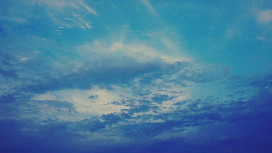 blue, sky, clouds, cloud - sky, cloudscape, beauty in nature HD wallpaper