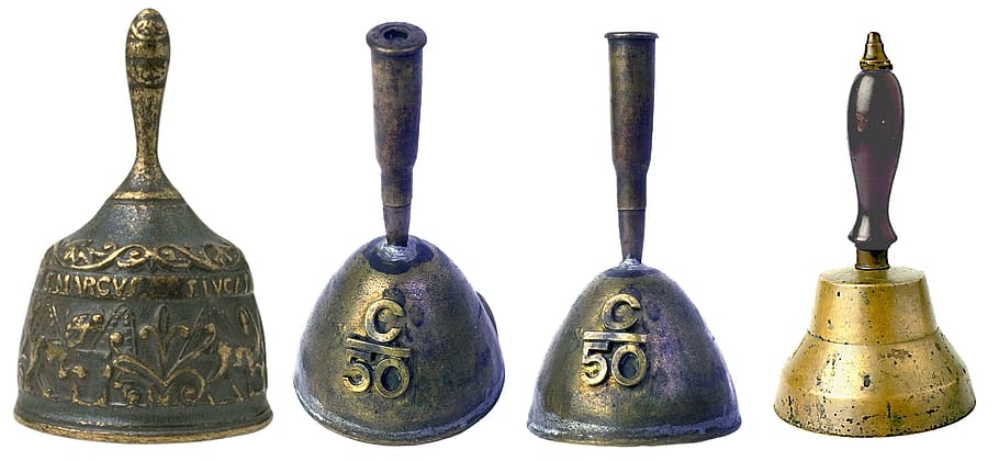 several hand bells, Accessory, Melodic, Music, Utensil, church HD wallpaper