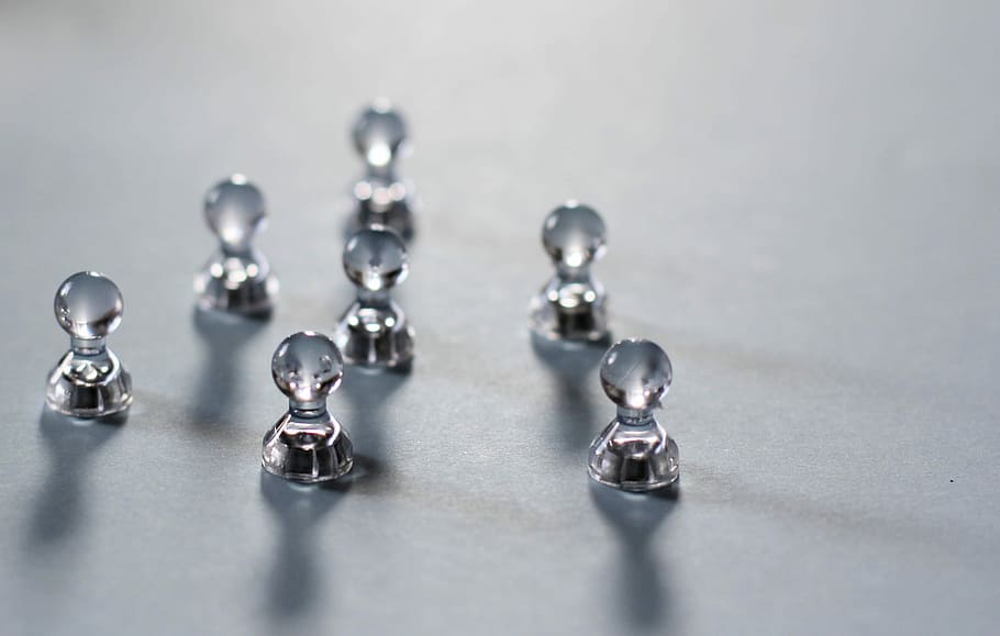 close up photography of clear chess pawns, Magnets, Transparent, HD wallpaper