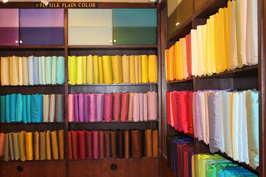 Thai, Silk, Travel, Thailand, Fabric, colorful, texture, weave, HD wallpaper