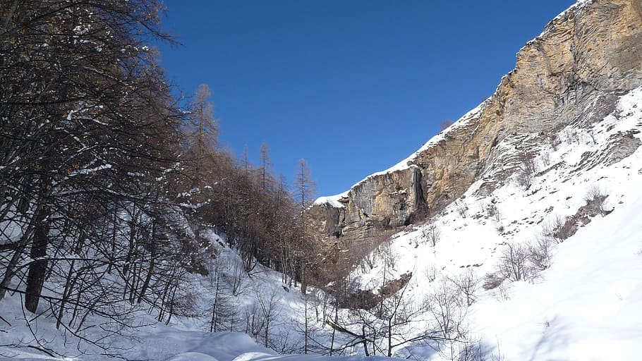 Mountain, Snow, Landscape, winter, nature, tree, scenics, outdoors HD wallpaper