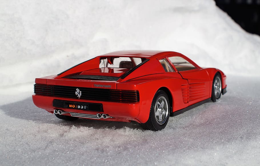 Model Car, Ferrari, Testarossa, Speed, italy, fast, sports car HD wallpaper