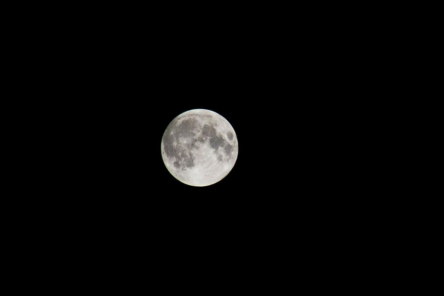 HD wallpaper: white full moon during night time, close-up photo of full ...