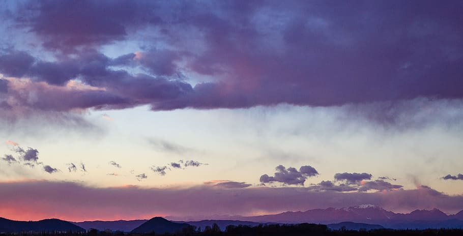 dark, clouds, sky, sunset, mountain, cloud - sky, beauty in nature HD wallpaper