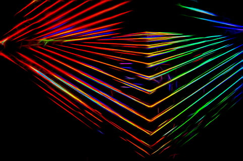 multicolored geometric wallpaper, abstract, neon, background HD wallpaper