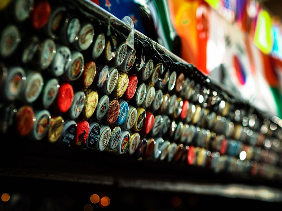 Beer bottle caps 1080P, 2K, 4K, 5K HD wallpapers free download