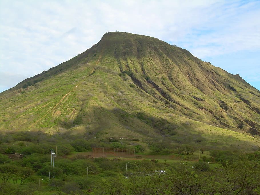 Diamond, Head, Hawaii, mountain, nature, volcano, landscape HD wallpaper
