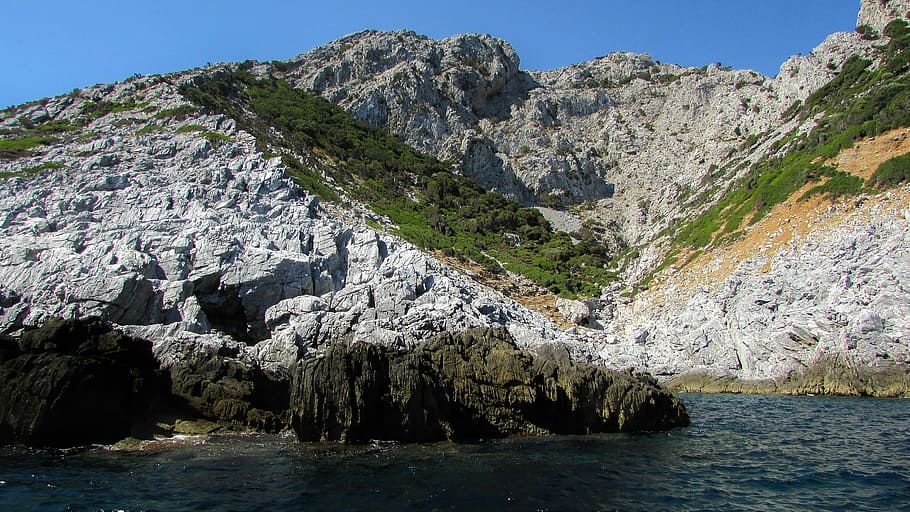 rocky coast, cliffs, sea, island, nature, greece, skiathos HD wallpaper