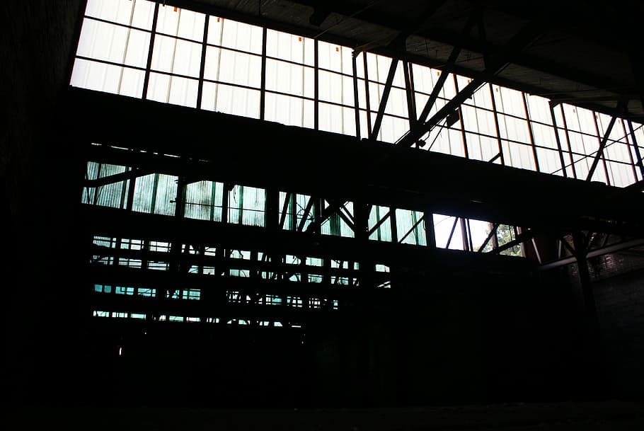 Factory, Abandoned, Ruin, Deserted, window, indoors, silhouette HD wallpaper