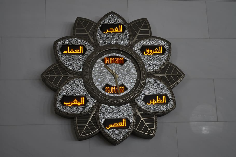 clock, wall, arabic, indoors, shape, studio shot, no people HD wallpaper