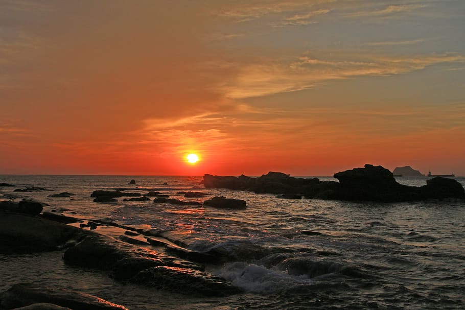 miles, turtle roar, sunrise, sky, sunset, water, sea, beauty in nature HD wallpaper