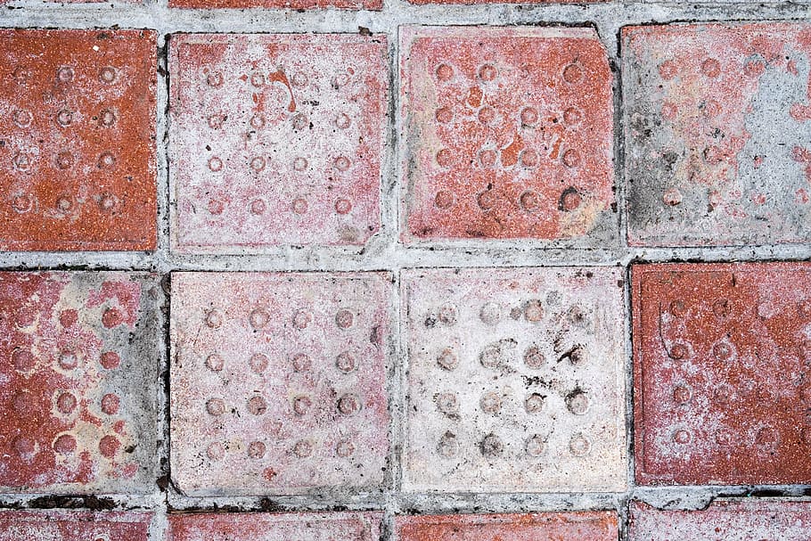 Tile, Grunge, Old, Background, old tiles, shabby, orange, rusty HD wallpaper